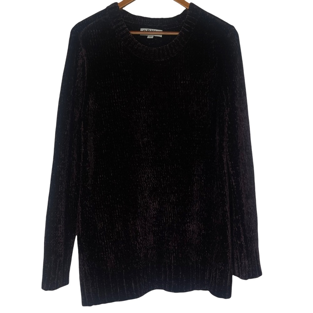 Orvis Chenille Large Purple Sweater